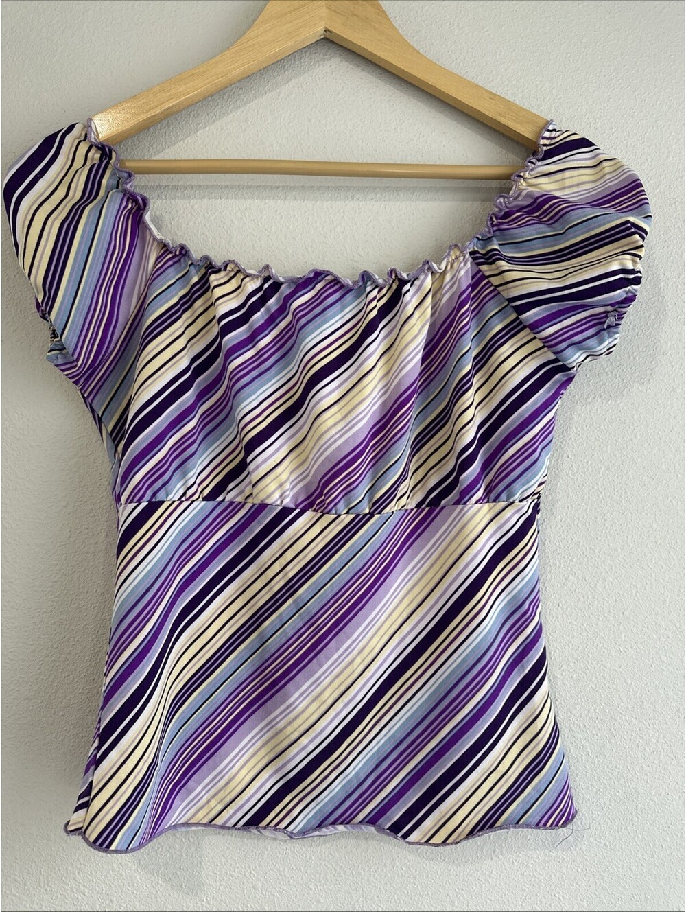 Vintage Y2K-style Milkmaid Top  Pierre Marie Fashion Women's Size Small